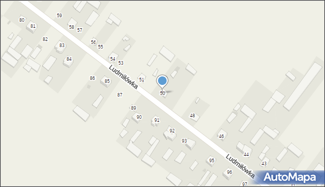 Ludmiłówka, Ludmiłówka, 50, mapa Ludmiłówka