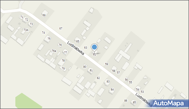 Ludmiłówka, Ludmiłówka, 61, mapa Ludmiłówka