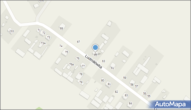 Ludmiłówka, Ludmiłówka, 65, mapa Ludmiłówka