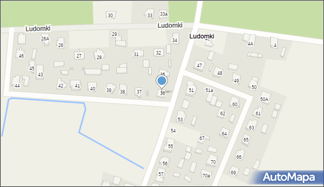 Ludomki, Ludomki, 36, mapa Ludomki