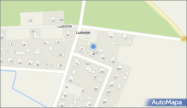 Ludomki, Ludomki, 48, mapa Ludomki