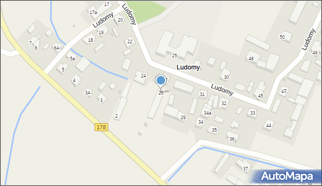Ludomy, Ludomy, 26, mapa Ludomy