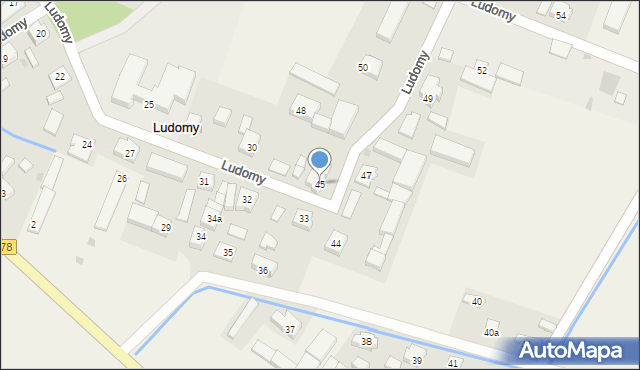 Ludomy, Ludomy, 46a, mapa Ludomy