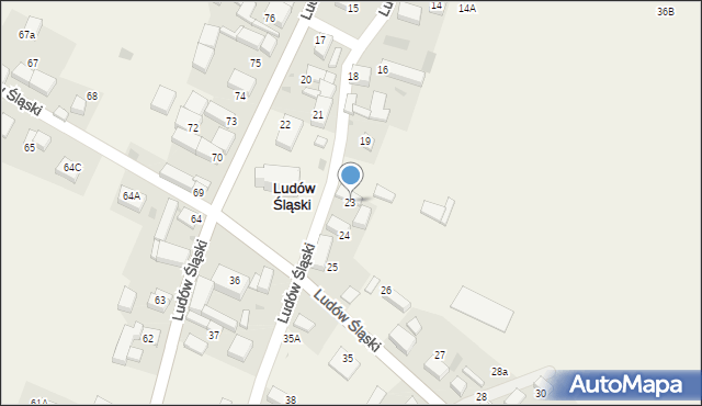 Ludów Śląski, Ludów Śląski, 23, mapa Ludów Śląski