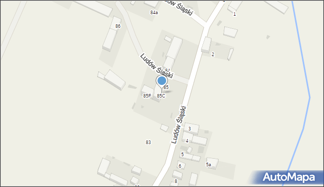 Ludów Śląski, Ludów Śląski, 85B, mapa Ludów Śląski