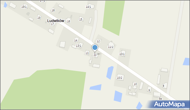 Ludwików, Ludwików, 11, mapa Ludwików