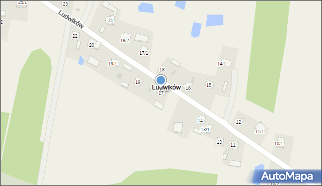Ludwików, Ludwików, 17, mapa Ludwików
