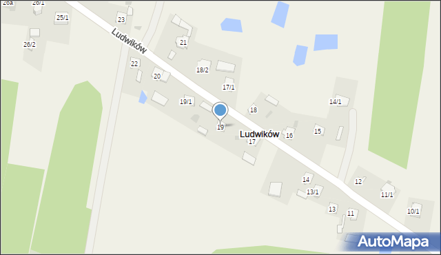 Ludwików, Ludwików, 19, mapa Ludwików