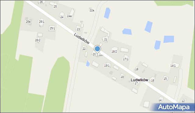 Ludwików, Ludwików, 20a, mapa Ludwików