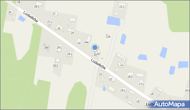 Ludwików, Ludwików, 23, mapa Ludwików