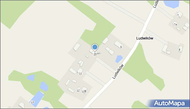 Ludwików, Ludwików, 10, mapa Ludwików