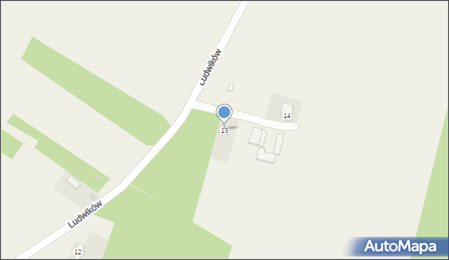 Ludwików, Ludwików, 13, mapa Ludwików