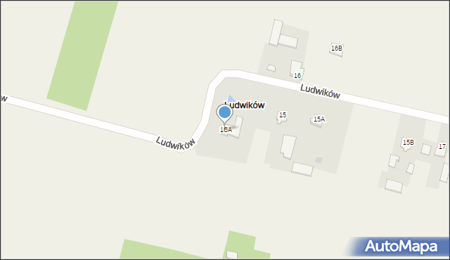 Ludwików, Ludwików, 16A, mapa Ludwików