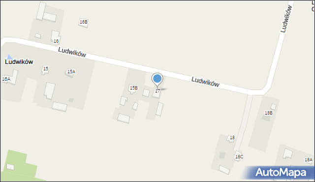 Ludwików, Ludwików, 17, mapa Ludwików