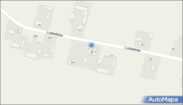 Ludwików, Ludwików, 32, mapa Ludwików