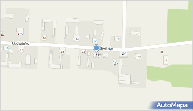Ludwików, Ludwików, 12A, mapa Ludwików