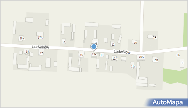 Ludwików, Ludwików, 13a, mapa Ludwików