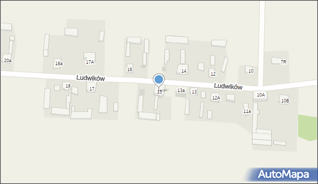 Ludwików, Ludwików, 15, mapa Ludwików