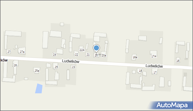 Ludwików, Ludwików, 20, mapa Ludwików