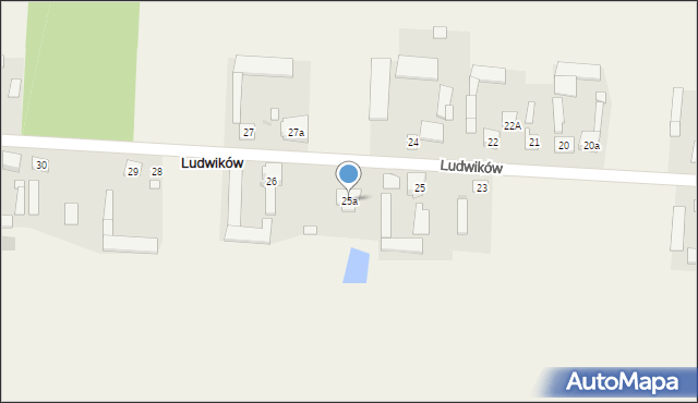 Ludwików, Ludwików, 25a, mapa Ludwików