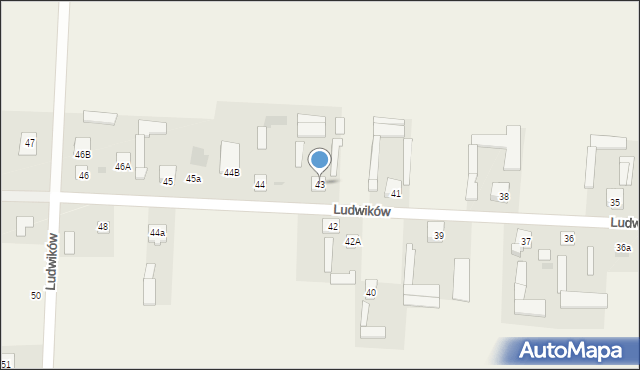 Ludwików, Ludwików, 43, mapa Ludwików