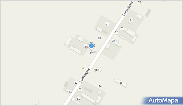 Ludwików, Ludwików, 67, mapa Ludwików