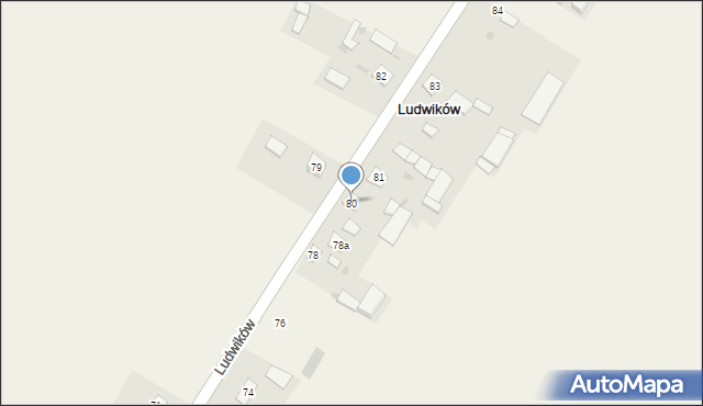 Ludwików, Ludwików, 80, mapa Ludwików