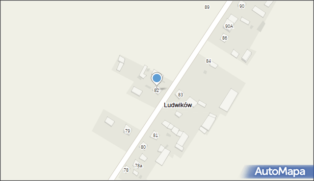 Ludwików, Ludwików, 82, mapa Ludwików