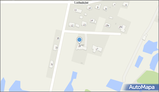 Ludwików, Ludwików, 16, mapa Ludwików