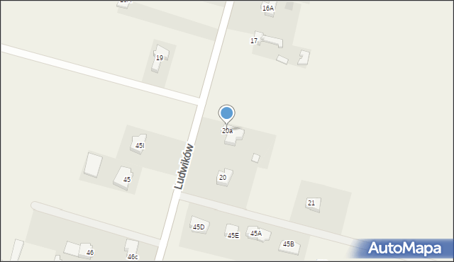 Ludwików, Ludwików, 20a, mapa Ludwików
