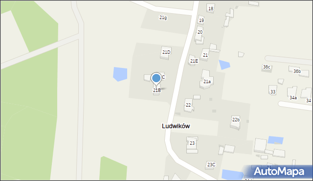 Ludwików, Ludwików, 21B, mapa Ludwików