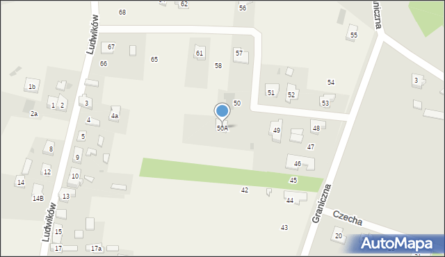 Ludwików, Ludwików, 50A, mapa Ludwików