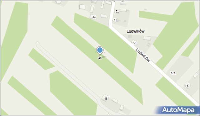 Ludwików, Ludwików, 46, mapa Ludwików