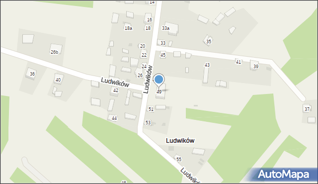 Ludwików, Ludwików, 49, mapa Ludwików