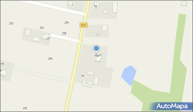 Ludwin-Kolonia, Ludwin-Kolonia, 55A, mapa Ludwin-Kolonia