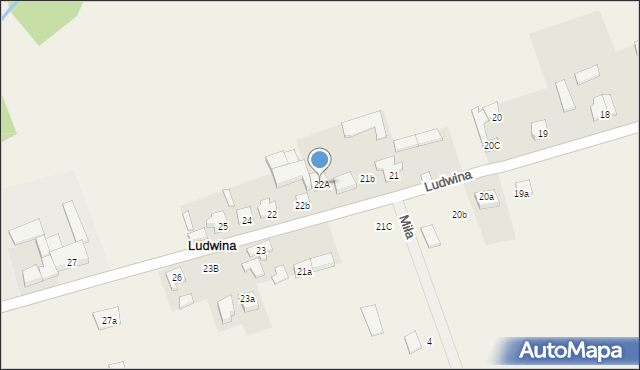 Ludwina, Ludwina, 22A, mapa Ludwina