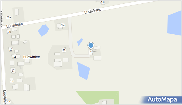 Ludwiniec, Ludwiniec, 23, mapa Ludwiniec