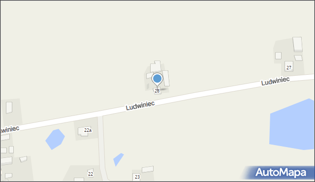 Ludwiniec, Ludwiniec, 28, mapa Ludwiniec