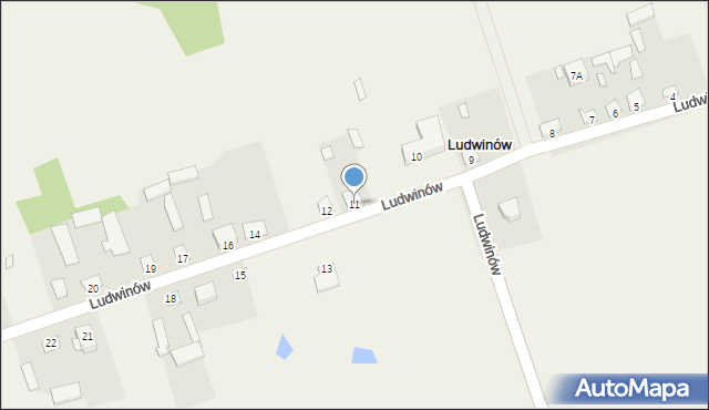 Ludwinów, Ludwinów, 11, mapa Ludwinów