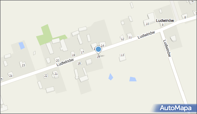 Ludwinów, Ludwinów, 15, mapa Ludwinów