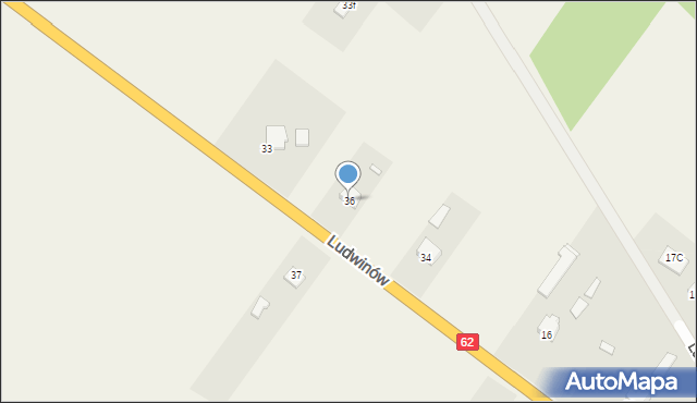 Ludwinów, Ludwinów, 36, mapa Ludwinów