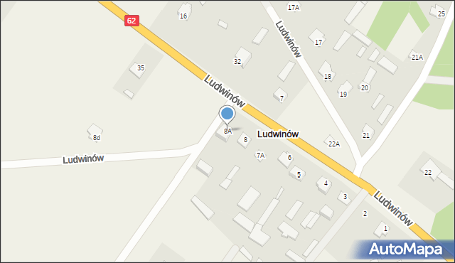 Ludwinów, Ludwinów, 8A, mapa Ludwinów