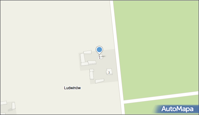 Ludwinów, Ludwinów, 1, mapa Ludwinów