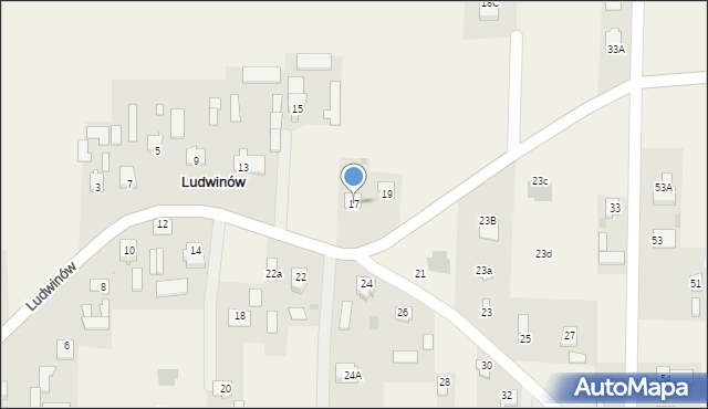 Ludwinów, Ludwinów, 17, mapa Ludwinów