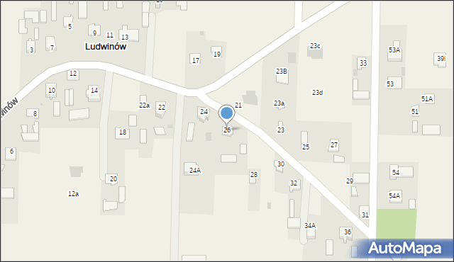 Ludwinów, Ludwinów, 26, mapa Ludwinów