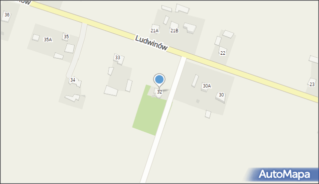 Ludwinów, Ludwinów, 32, mapa Ludwinów