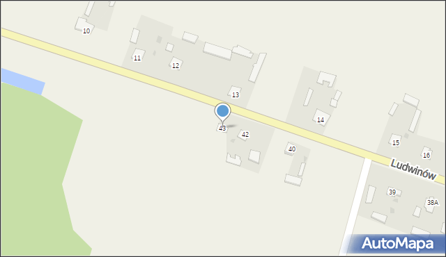 Ludwinów, Ludwinów, 43, mapa Ludwinów
