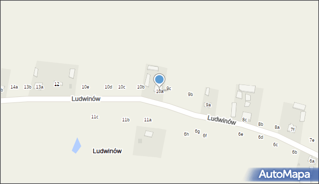 Ludwinów, Ludwinów, 10a, mapa Ludwinów