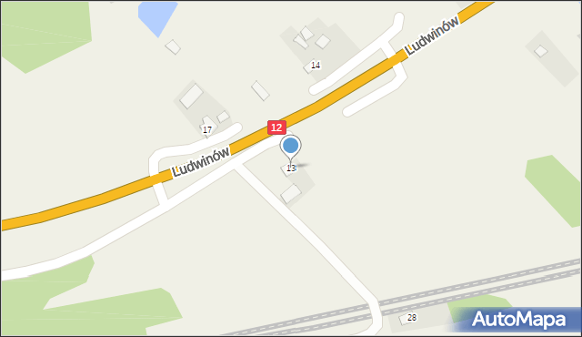 Ludwinów, Ludwinów, 13, mapa Ludwinów