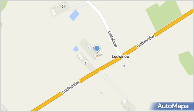 Ludwinów, Ludwinów, 8, mapa Ludwinów